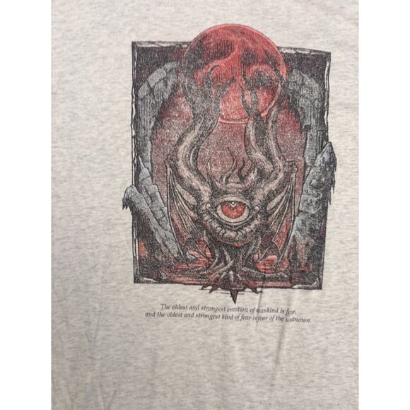 Men's Fear of the Unknown Graphic Quote T-Shirt Size M Gray - Picture 1 of 11